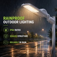 Lampadaire LED extérieur fiable de 50W avec certificats complets pour l'éclairage résidentiel, les parcs, les zones rurales et municipales, et la construction