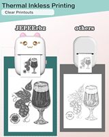 Mini Impresora de Bolsillo, Regalos para Niños, Impresora Térmica Portátil para Fotos/Fotos de Estilo Retro/Recibos/Notas/Listas/Etiquetas
