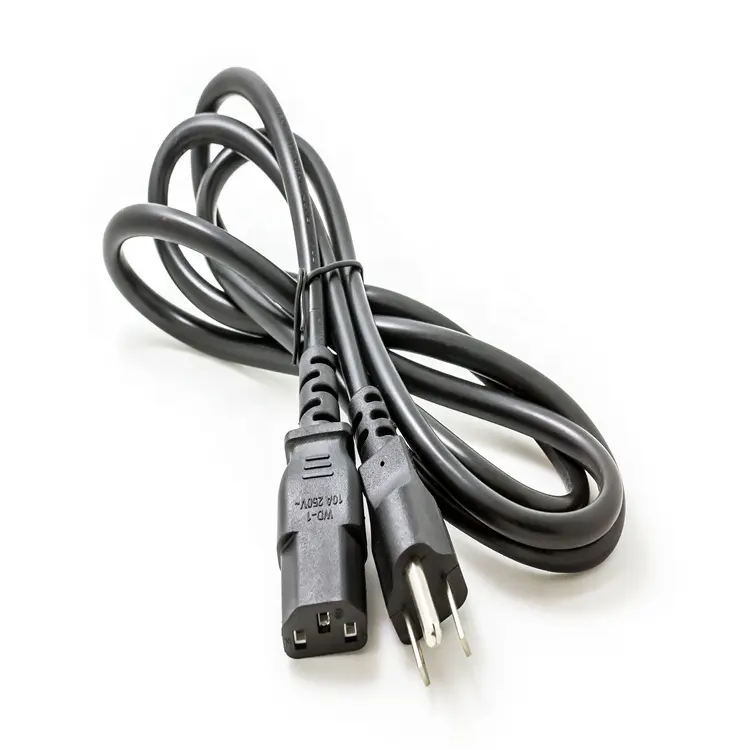 Hot Sale Fireproof 110V/ 220V/240V AC Power Cord Cable For Home Appliance iec C7 c13 C5