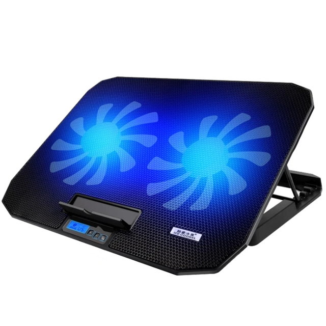 ICE COOREL New Arrival Portable Laptop Cooling Pad Folding Notebook Cooler Stand 2 Fans Aluminum Heatsink USB Power Interface