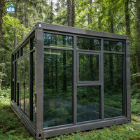 Maison préfabriquée modulaire miniature préfabriquée en conteneurs, ossature en acier léger, maison en conteneur de 20 pieds et 40 pieds
