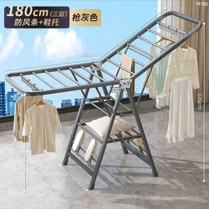 Tendedero Plegable de Suelo para Ropa, Uso Doméstico, Interior, Balcón, para Bebés, Perchero Reforzado de Alta Resistencia para Ropa y Edredones - Product Image 6