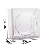 Brique de verre décorative solide en verre cristal texturé ICY de couleur personnalisée pour mur de séparation intérieur de villa de luxe