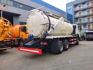 Camion d'aspiration des eaux usées HOWO 6x4 avec moteur Weichai et pompe à vide à double circulation d'huile WEILONG pour zones extrêmement froides à l'étranger - Product Image 4
