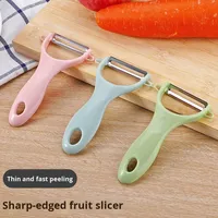 Handmatige roestvrijstalen fruit- en groenteschiller voor aardappel en appel, duurzaam cadeau KF-0011