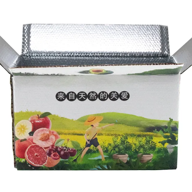 냉동 식품을위한 2023 새로운 기능성 종이 포장 상자 냉장고 보관 단열 식품 포장 상자