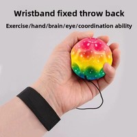 [Offre Spéciale] Balle Élastique Lumineuse en Caoutchouc Pierre de Lune pour Poignet, Jouet de Sport Extérieur Anti-Stress, Unisexe
