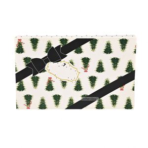 Caja de Regalo Rígida de Diseño Personalizado con Cinta, Patrón de Árbol de Navidad, Cartón Rectangular, Empaque de Alta Gama para Regalos y Manualidades - Product Image 3
