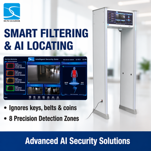<span class=keywords><strong>Metal</strong></span> <span class=keywords><strong>Detector</strong></span> SUNLEADER per Aeroporti, Scuole ed Eventi, Scanner Corporeo Multizona con Schermo da 29 Pollici, Uso Esterno Impermeabile - Product Image 2