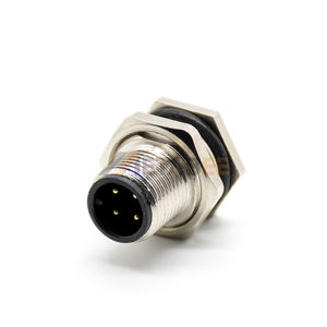 Panel Montajlı M12 Konnektör 4 Pin A Kodlu Erkek Düz PCB Bölme Jakı IP67 Sensör için - Product Image 6