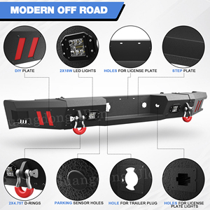 Parachoques delantero y trasero a <span class=keywords><strong>precio</strong></span> de fábrica para <span class=keywords><strong>camioneta</strong></span> Chevy <span class=keywords><strong>Silverado</strong></span> 2011 2014 HD 2500-3500 con placa de cabrestante, LED y anillos en D - Product Image 3