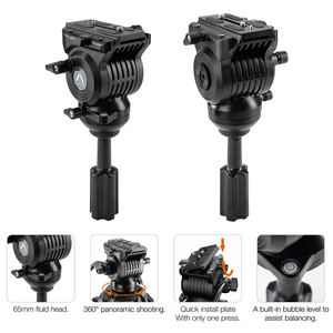 Kit de trépied photo professionnel <span class=keywords><strong>E</strong></span>-<span class=keywords><strong>IMAGE</strong></span> EK520 en alliage d'aluminium avec sac de transport, capacité de charge de 8 kg pour caméra vidéo - Product Image 4