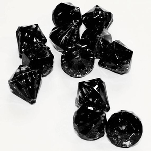 Perline sfaccettate a goccia in acrilico con diamante nero per il fornitore del partito - Product Image 1