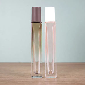 Botella de Vidrio de 8 ml con Rodillo, Estilo Moderno, Color Rosa y Café, Fondo Cuadrado y Grueso, para Perfume y Aceites Esenciales - Product Image 4