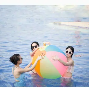 80CM Leuchtstoff farbe strand ball aufblasbare wasser ball für schwimmbad spiele CE & EN71