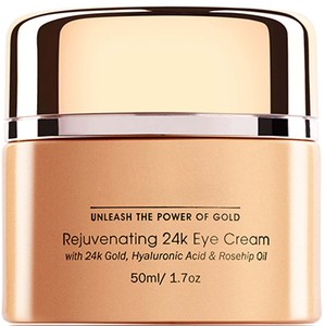 Crema para Ojos de Oro de <span class=keywords><strong>24k</strong></span> con Ácido Hialurónico, Aceite de Rosa Mosqueta, Vitaminas, Antiarrugas y Líneas Finas, Extraordinaria para Disminuir las Ojeras - Product Image 1