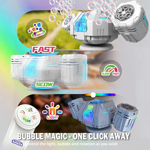 360 °   Machine à bulles automatique pour scène, idéale pour mariages, fêtes, enfants et tout-petits, jouet d'extérieur, souffleur de bulles avec télécommande - Product Image 5