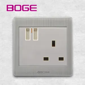 BOGE高品質13a 3極UK BS電気USB C壁コンセントソケット