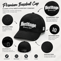 Casquette de baseball noire brodée de lettres gothiques vintage, respirante, à visière incurvée, unisexe, pour les trajets quotidiens et le shopping en ville