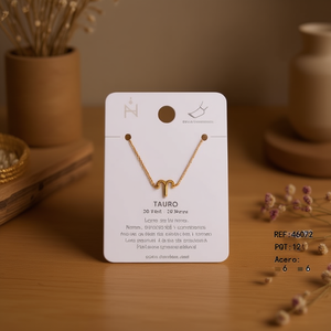 Cavigliera con ciondolo Toro in acciaio inossidabile per donna, gioielli zodiacali - Product Image 3