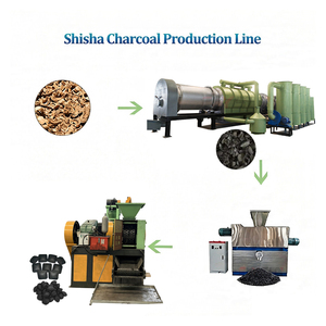 Continuous Biomass to Biochar Production Plant Sugarcane Bagasse Bio <b>Coal</b> Charcoal Briquette Making Machine - Product Image 1