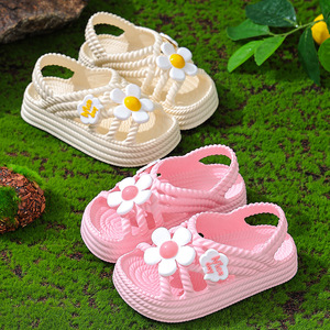 Nouvelles Sandales d'Été pour Filles de 2 à 8 Ans, Motif Floral, Confortables et Antidérapantes pour la Plage et la Mer - Product Image 4
