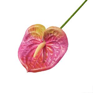 Ramo de Anturios Artificiales Yixuan, Flores de Seda con Tacto Real, Decoración para Bodas, Arte Floral, Flores de Plástico - Product Image 5