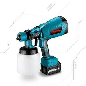 Pistola a spruzzo elettrica senza fili da 1000ML spruzzatore di vernice portatile per mobili Auto rivestimento in acciaio aerografo per batteria Makita 18V