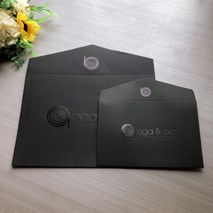 Sac en carton de cadeau d'invitation <span class=keywords><strong>A5</strong></span> noir personnalisé avec enveloppe de la meilleure qualité de logo de feuille noire pour des occasions spéciales - Product Image 6