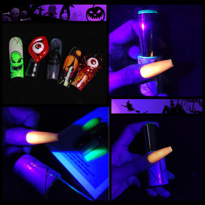 HONEY GIRL Vernis à ongles gel luminescent arc-en-ciel 10 couleurs, vente chaude, gel qui brille dans le noir, application DIY, conception personnalisée OEM/ODM - Product Image 2