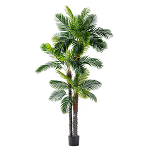 Vendita diretta del produttore 8 piedi giganteschi resistenti ai raggi UV in plastica artificiale per la casa di palma/il paesaggio all'aperto rinverdimento per pasqua - Product Image 5