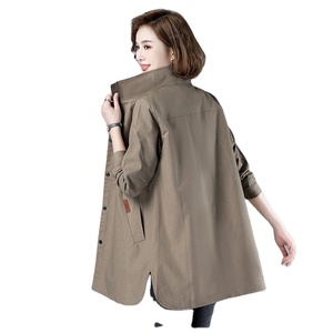Veste <span class=keywords><strong>coupe</strong></span>-vent fine grande taille pour femme, automne-hiver, pour femmes d'âge moyen - Product Image 4