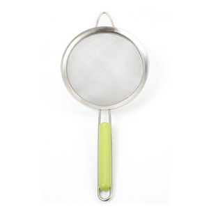Stainless Steel <b>Mesh</b> <b>Strainer</b> With Plastic Handle For Flour Soy Milk And Bird's Nest 3 Sizes Multifunctional Kitchen Sieve - Product Image 5