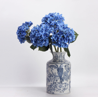 Bunga hydrangea Perancis kualitas tinggi bunga buatan hydrangea sentuhan nyata untuk dekorasi rumah