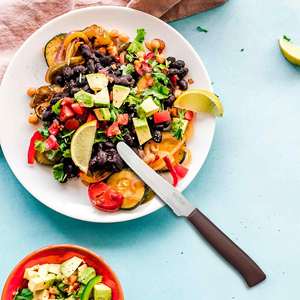 Set di 6 Coltelli da Cucina Ergonomici Marietti con Manico Marrone, Lama in Acciaio Inox da 11cm per Uso da Tavola - Product Image 3