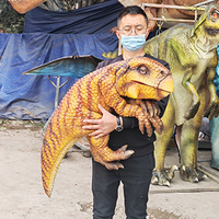Marionnettes de dinosaures réalistes en silicone pour enfants de 7 à 14 ans, idéales pour les jeux en intérieur/extérieur, aéroport ou maison de poupée