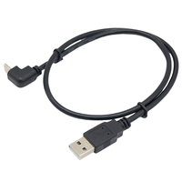 Câble d'extension de données USB 3.1 Type-C vers USB 2.0 en cuivre pur, coudé à 90 degrés (haut/bas), pour microphone et haut-parleur