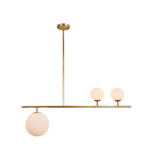 Copper Modern Custom Lamp Satin Brass Ball glass Home Decoration Dinning Room Kitchen Island Chandeliers Pendant <b>Lights</b> - Product Image 2