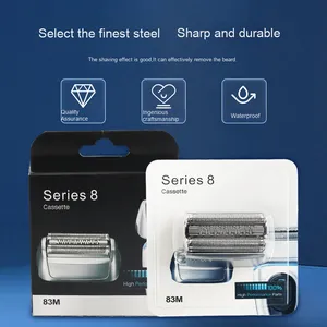 Per <span class=keywords><strong>Braun</strong></span> <span class=keywords><strong>serie</strong></span> <span class=keywords><strong>8</strong></span> rasoio elettrico testa intera cartuccia in acciaio inox membrana netta assemblaggio lama rasoio - Product Image 1