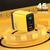 UE/EE. UU./Reino Unido enchufe 45W PD cargador rápido teléfonos móviles carga rápida Usb tipo C adaptador de corriente 45W tipo C cargador de viaje