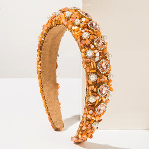 Serre-tête vintage en cristal et diamant avec rembourrage éponge épais pour les fêtes - Product Image 6