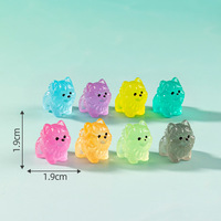 Figurines de chiens miniatures mignonnes qui brillent dans le noir, minuscules animaux en résine, ornements en résine lumineuse pour chiens, artisanat pour micro-paysages, décoration de gâteaux