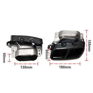 SYPES Voiture 304 Acier Inoxydable Double Carré Silencieux Embout D'échappement pour Benz W176 W177 A180 A200 A260 up <span class=keywords><strong>A45</strong></span> CLA45 GLA45 - Product Image 4