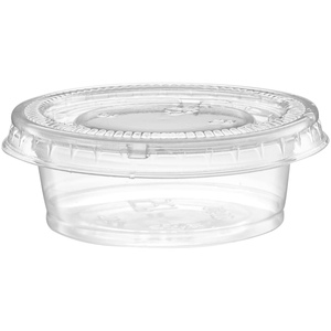 31years Supplier Disposable Small Plastic Sauce Cup 2 oz Pudding Portion Condiment Cups with Lids, Jello Shot Cups - Product Image 4