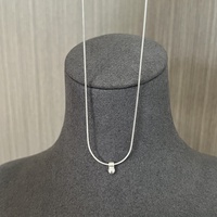 Collier Pendentif Perles de Riz et Haricots en Argent 925, Chaîne Serpent Minimaliste Polyvalente, Accessoire