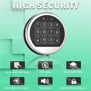 Caja Fuerte Electrónica Digital Inteligente con Bloqueo de Seguridad, Desbloqueo por Contraseña para Caja Fuerte para Armas/Caja Fuerte/Bóveda, Función Antirrobo, Alta Seguridad - Product Image 2