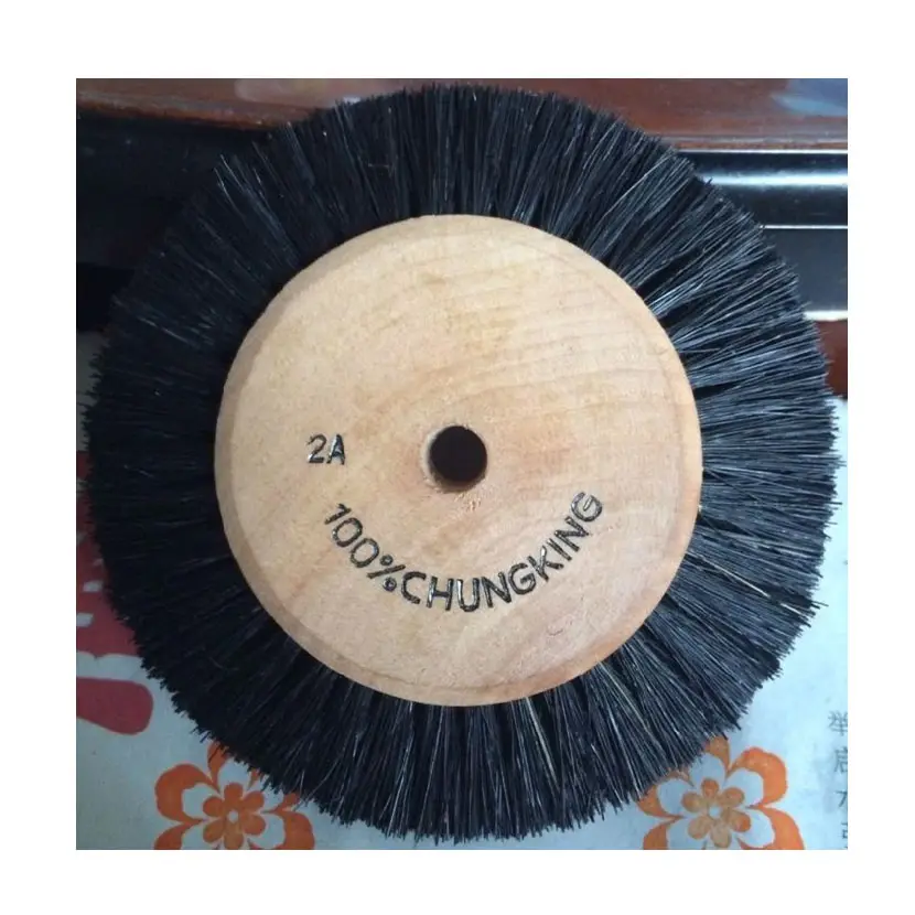 الأسود الطبيعي شعيرات الخشب سرة الإطار فرش فرشاة تلميع 2A نوع أدوات المجوهرات