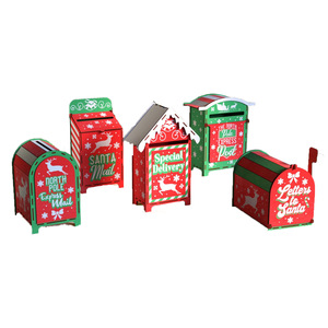 Décoration de Noël : Boîte aux <span class=keywords><strong>lettres</strong></span> <span class=keywords><strong>en</strong></span> <span class=keywords><strong>bois</strong></span> <span class=keywords><strong>en</strong></span> forme de maison pour bar, café, magasin – Ornement décoratif - Product Image 4