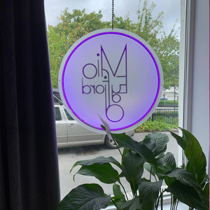Customized Signage Electronic Signs Custom Led Neon Sign <b>Light</b> Home Wall Art Decor High Quality Round Glowing Acrylic <b>Light</b> Box - Product Image 3