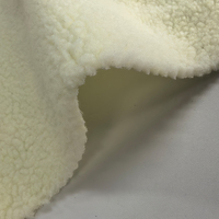Vente en gros de tissu polaire berbère en polyester 100% uni teint en couleur unie, thermique, 420GSM, pour vêtements, vestes